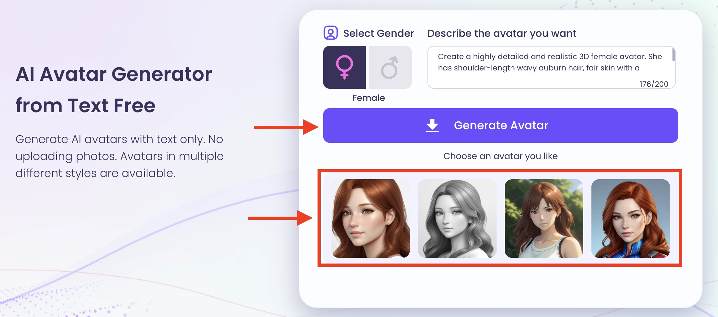 Click on Generate Avatar