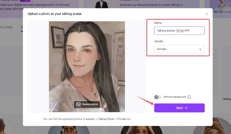 Make Short Video with Talking TikTok PFP - Step 3