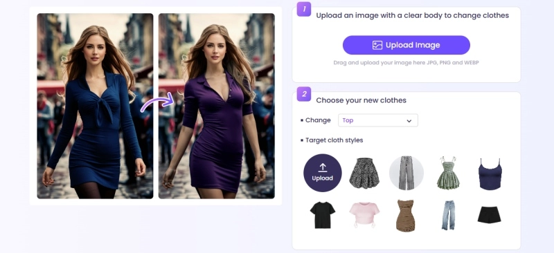 Vidnoz Gen AI Clothes Changer