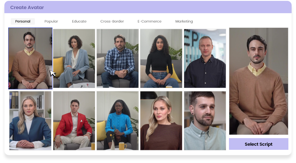 Thousands of AI Virtual Avatars